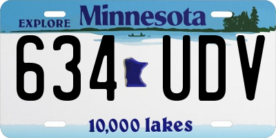 MN license plate 634UDV