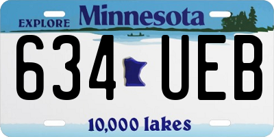 MN license plate 634UEB