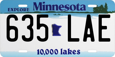 MN license plate 635LAE