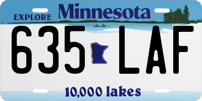 MN license plate 635LAF
