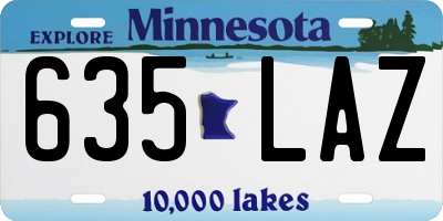 MN license plate 635LAZ