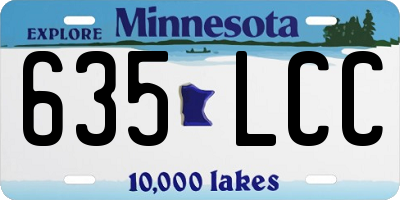 MN license plate 635LCC