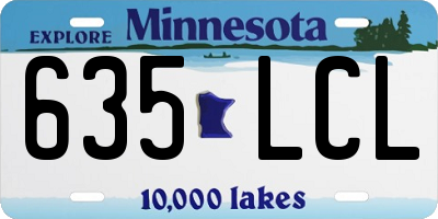 MN license plate 635LCL