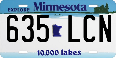 MN license plate 635LCN
