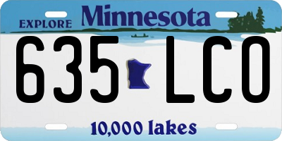 MN license plate 635LCO