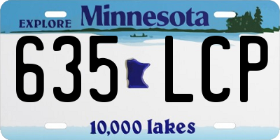 MN license plate 635LCP