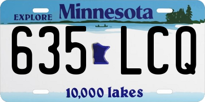 MN license plate 635LCQ