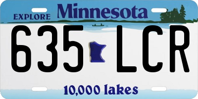 MN license plate 635LCR
