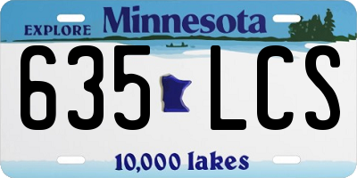 MN license plate 635LCS