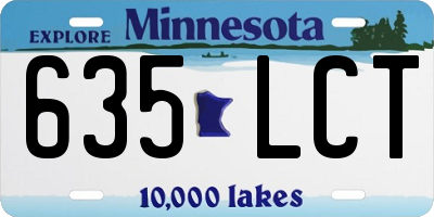 MN license plate 635LCT