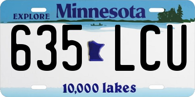 MN license plate 635LCU