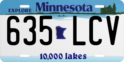 MN license plate 635LCV
