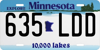 MN license plate 635LDD