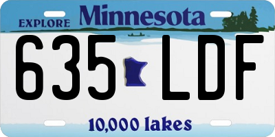 MN license plate 635LDF