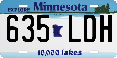 MN license plate 635LDH