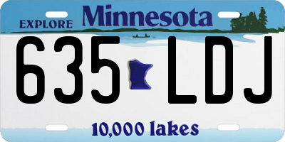MN license plate 635LDJ