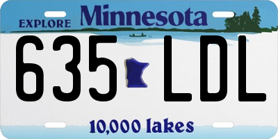 MN license plate 635LDL