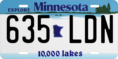 MN license plate 635LDN