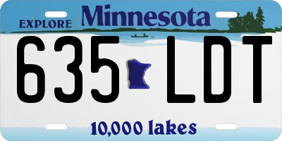 MN license plate 635LDT
