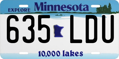 MN license plate 635LDU