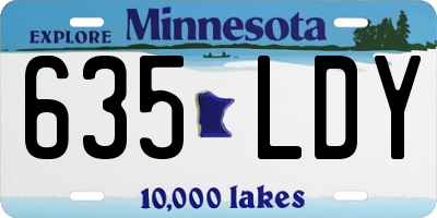 MN license plate 635LDY