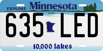 MN license plate 635LED