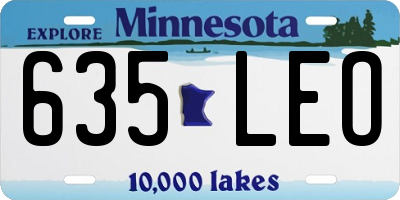 MN license plate 635LEO