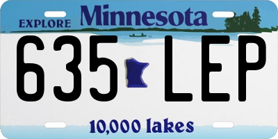 MN license plate 635LEP