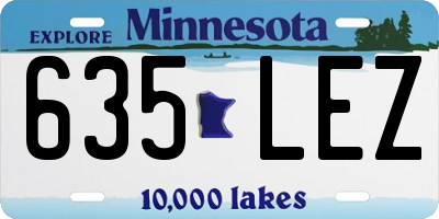 MN license plate 635LEZ