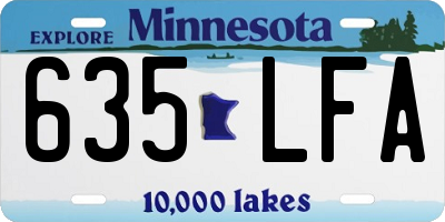 MN license plate 635LFA