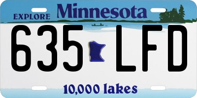 MN license plate 635LFD