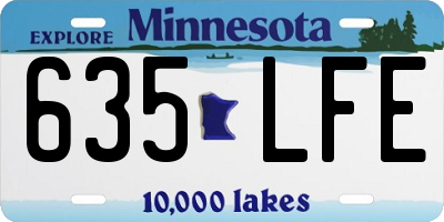 MN license plate 635LFE