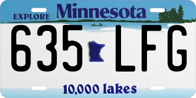 MN license plate 635LFG