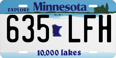 MN license plate 635LFH