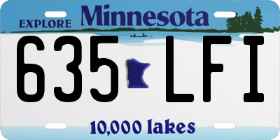 MN license plate 635LFI