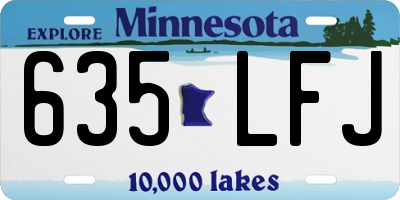 MN license plate 635LFJ
