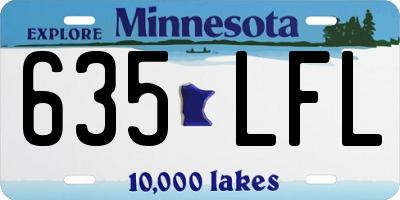 MN license plate 635LFL
