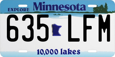 MN license plate 635LFM