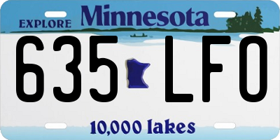 MN license plate 635LFO