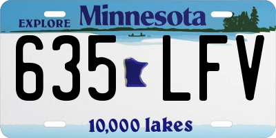 MN license plate 635LFV