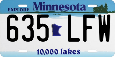 MN license plate 635LFW