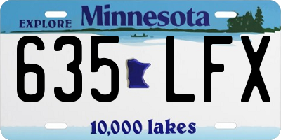 MN license plate 635LFX