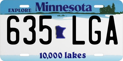 MN license plate 635LGA