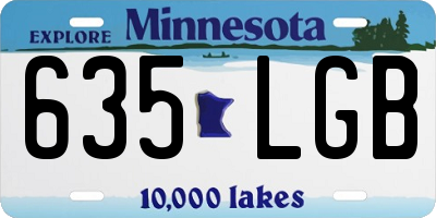MN license plate 635LGB