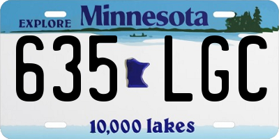 MN license plate 635LGC