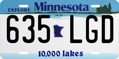 MN license plate 635LGD