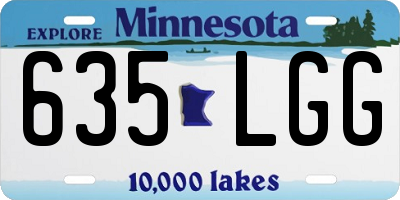 MN license plate 635LGG