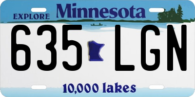 MN license plate 635LGN