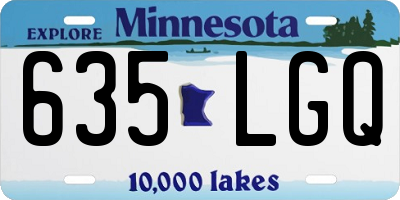 MN license plate 635LGQ