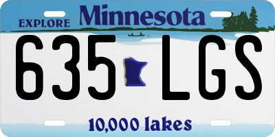 MN license plate 635LGS